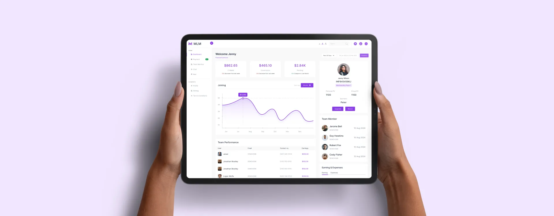 Infinite MLM Software UI Makeover By Iqonic Tech